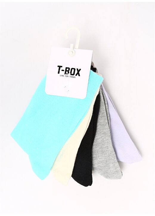 T-Box Çok Renkli Kadın 5'Li Paket Soket Çorap NS-SKT-KDN-ONLY 1