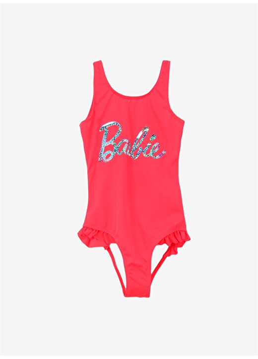 Barbie Neon Pembe Kız Çocuk Mayo BRB4SG-MYO6009 1