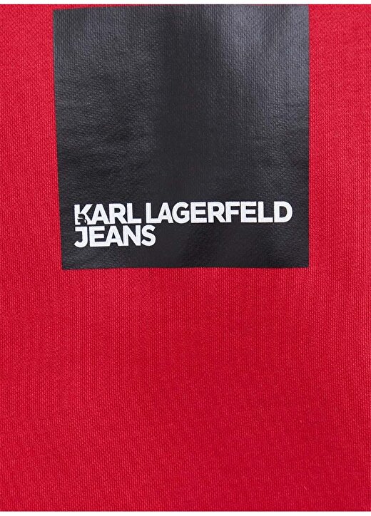 Karl Lagerfeld Jeans Bisiklet Yaka Kırmızı Erkek Sweatshırt 231D1804_KLJ REGULAR LOGO SWEAT 4