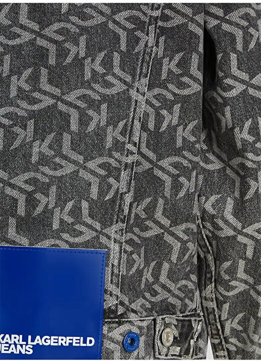 Karl Lagerfeld Jeans Erkek Denim Ceket 236D1451_KLJ MONOGRAM DENIM JACKET 3