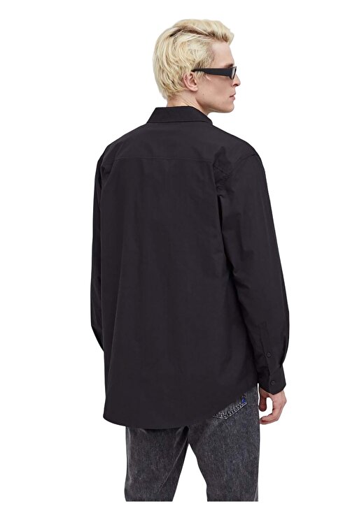 Karl Lagerfeld Jeans Normal Siyah Erkek Gömlek 236D1603_KLJ MONOGRAM SHIRT 3