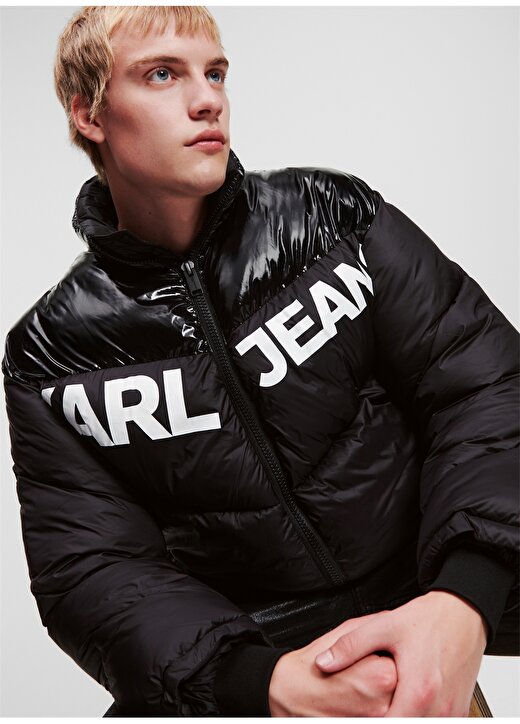 Karl Lagerfeld Jeans Siyah Erkek Mont 236D1551_KLJ LOGO PUFFER JACKET 2