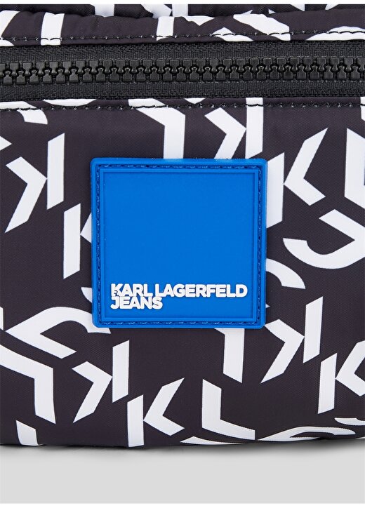 Karl Lagerfeld Jeans Siyah - Beyaz Kadın 59X35x23 Cm Bel Çantası 236J3003188 4