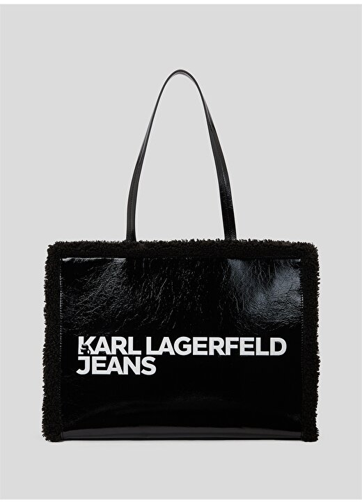 Karl Lagerfeld Jeans Siyah Kadın 38X28x13 Cm Omuz Çantası 236J3013101 1