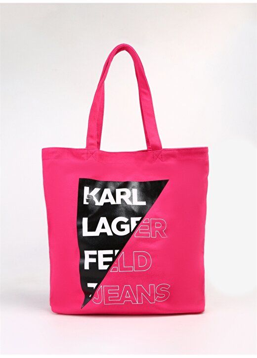 Karl Lagerfeld Jeans Pembe Kadın 46X44x13 Cm Omuz Çantası 236J3022184 1