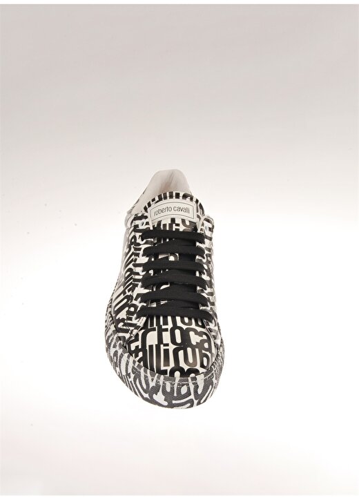 Roberto Cavalli Siyah - Beyaz Erkek Deri Sneaker 20718 3