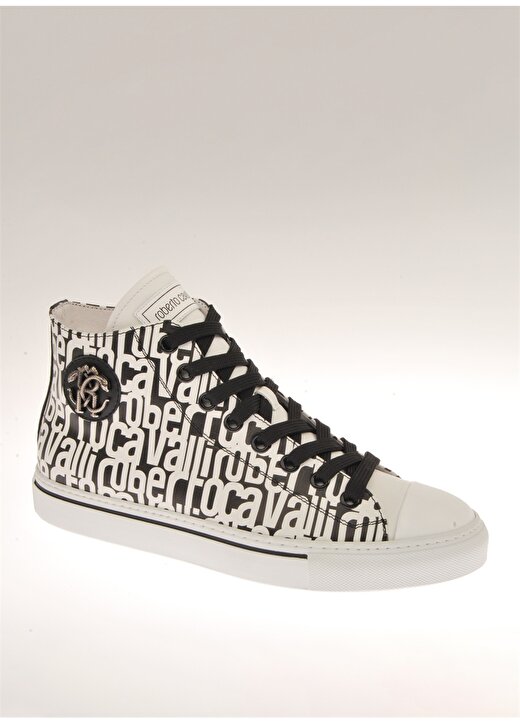 Roberto Cavalli Siyah - Beyaz Erkek Deri Sneaker 20717 1