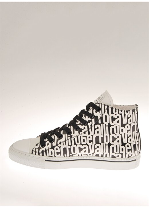 Roberto Cavalli Siyah - Beyaz Erkek Deri Sneaker 20717 4