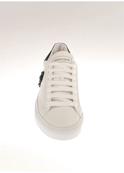 Roberto Cavalli Beyaz - Siyah Kadın Deri Sneaker 20607B 4