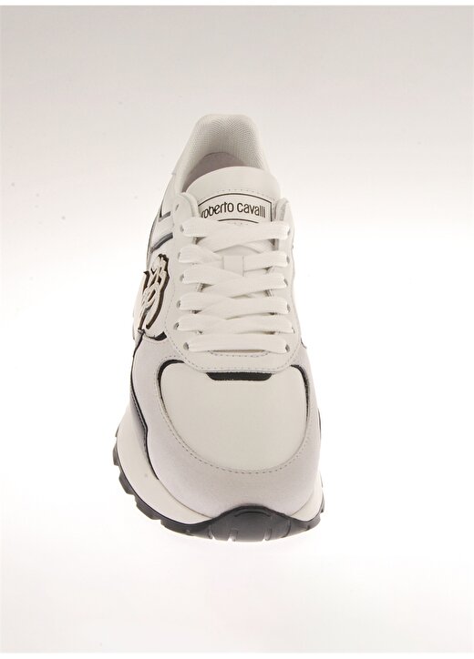Roberto Cavalli Beyaz - Siyah Kadın Deri Sneaker 20620C 3