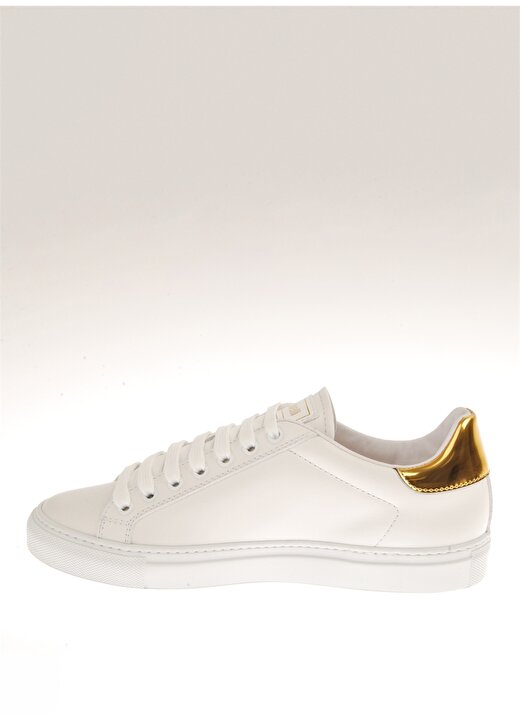 Roberto Cavalli Beyaz - Altın Kadın Deri Sneaker 20607C 2