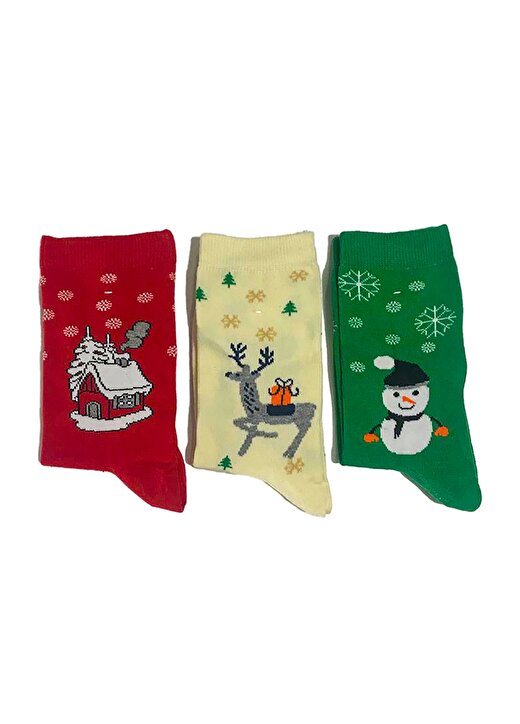 Cozzy Socks Çok Renkli Kadın Çorap 3203771 2