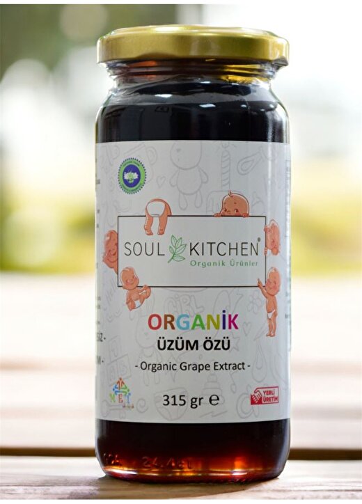 Soul Kitchen Organik Bebek Üzüm Özü 315Gr (Soğuk Sıkım) (Şeker İlavesiz) 1