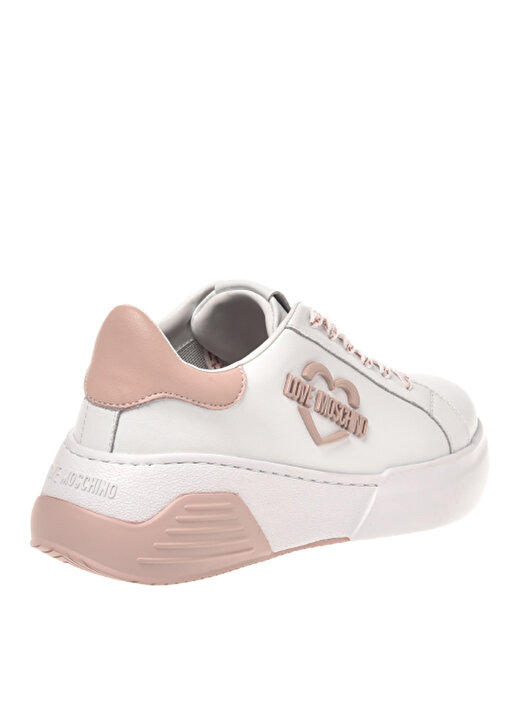 Love Moschino Beyaz - Pembe Kadın Deri Sneaker JA15105G1HIA110E  3