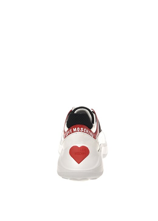 Love Moschino Siyah - Kırmızı Kadın Sneaker JA15016G1HIQ600A 4