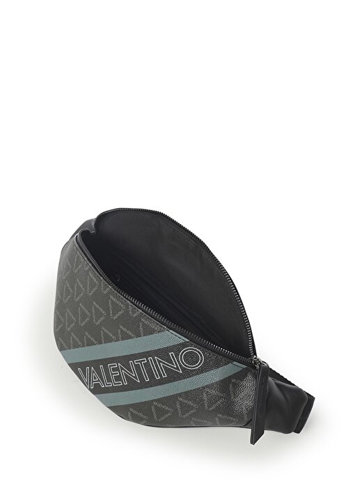 Valentino Siyah - Gri Erkek 38X15x10 Cm Bel Çantası VBS7BV27 4