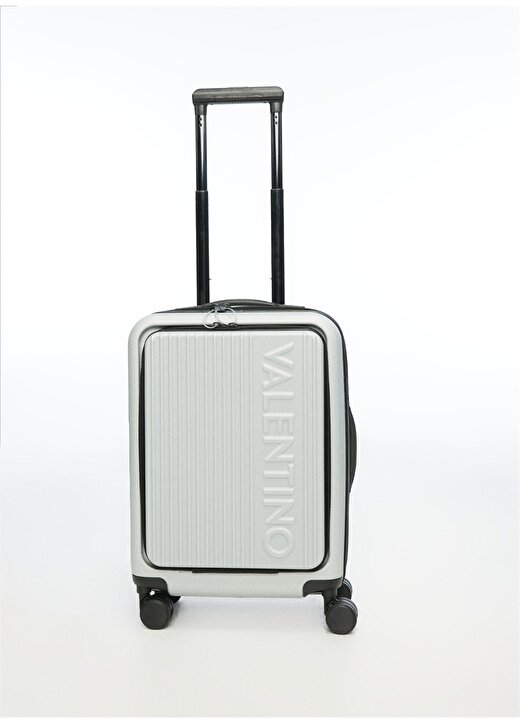 Valentino Gümüş Çekçekli Sert Valiz VV7CV01P 1