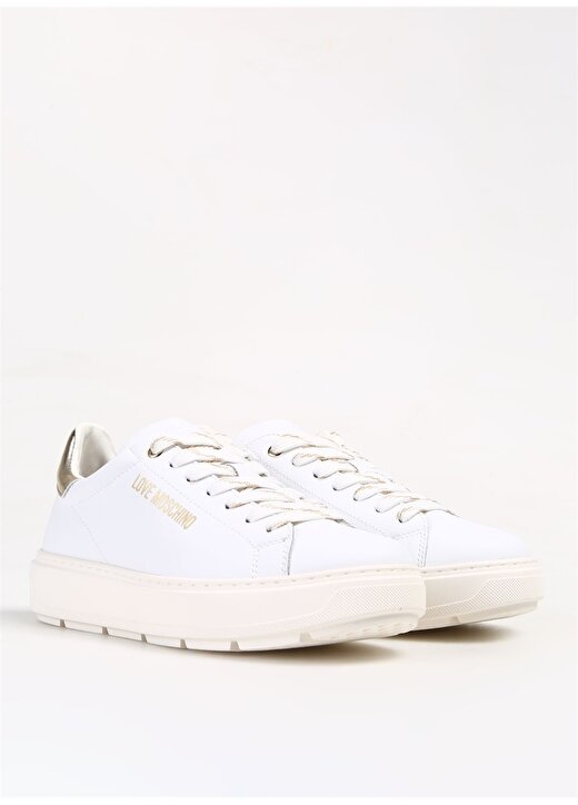 Love Moschino Beyaz - Altın Kadın Sneaker JA15374G1HIA210A 2