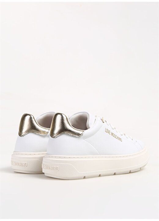 Love Moschino Beyaz - Altın Kadın Sneaker JA15374G1HIA210A 3