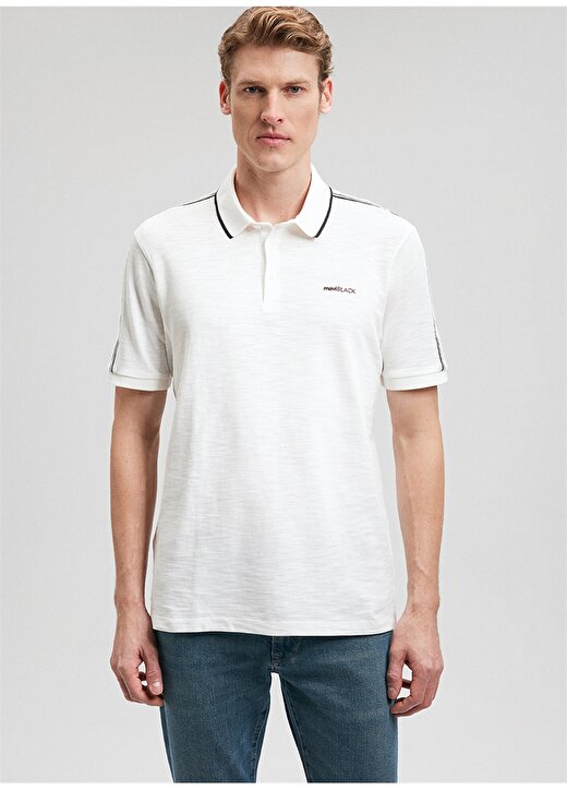 Mavi Düz Kırık Beyaz Erkek Polo T-Shirt M0611838-70057_POLO TİŞÖRT 3