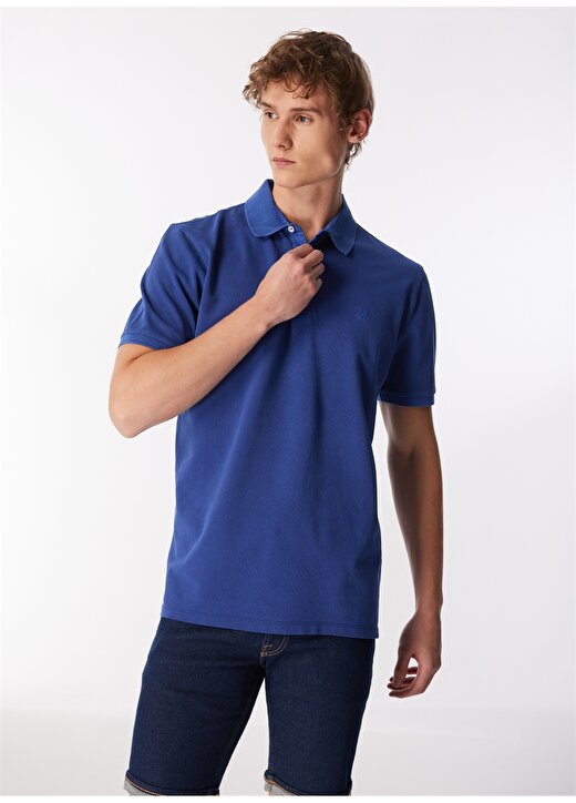 Mavi Düz Mavi Erkek Polo T-Shirt M0612013-70907_POLO TİŞÖRT 1