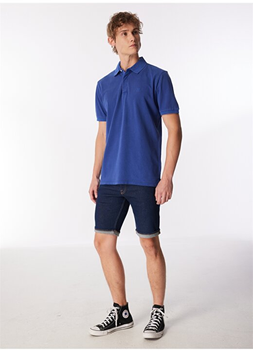 Mavi Düz Mavi Erkek Polo T-Shirt M0612013-70907_POLO TİŞÖRT 2