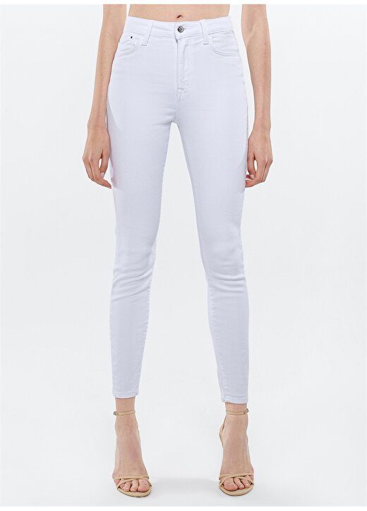 Mavi SERENAY Yüksek Bel Dar Paça Skinny Fit Beyaz Kadın Denim Pantolon M100980-83673 3