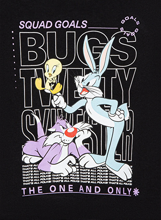 Mavi Baskılı Kadın Siyah Sweatshırt BUGS BUNNY BASKILI SWEATSHIRT Black 4