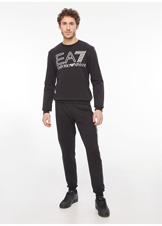 EA7 Normal Bel Normal Paça Slim Fit Siyah Erkek Pantolon 6RPP90PJSHZ1200 2