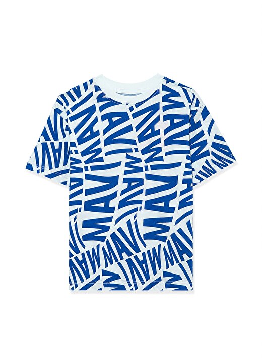 Mavi Baskılı Mavi Erkek T-Shirt MAVİ LOGO BASKILI TİŞÖRT Blue 1