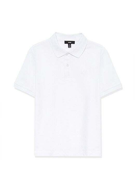 Mavi Düz Beyaz Erkek Çocuk T-Shirt BASIC POLO YAKA TİŞÖRT White 1