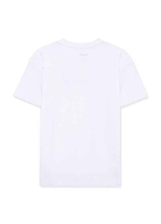 Mavi Baskılı Beyaz Kız Çocuk T-Shirt ISTANBUL BASKILI TİŞÖRT White 2