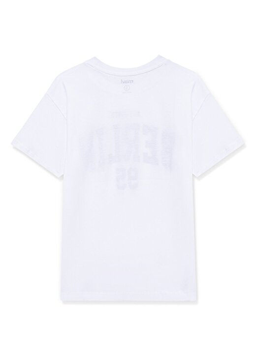 Mavi Baskılı Beyaz Erkek T-Shirt BERLIN BASKILI TİŞÖRT White 2