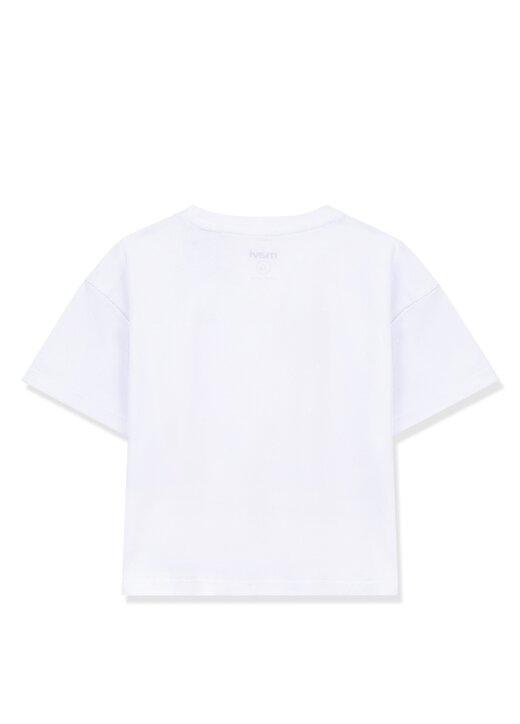 Mavi Baskılı Beyaz Kız Çocuk T-Shirt JOE COOL BASKILI CROP TİŞÖRT White 3