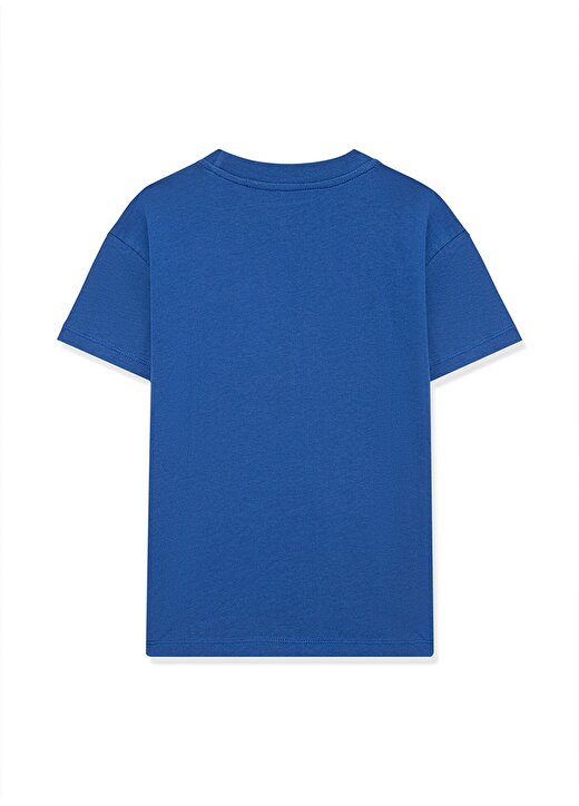 Mavi Baskılı Mavi Kız Çocuk T-Shirt PALMİYE BASKILI TİŞÖRT Blue-3 2