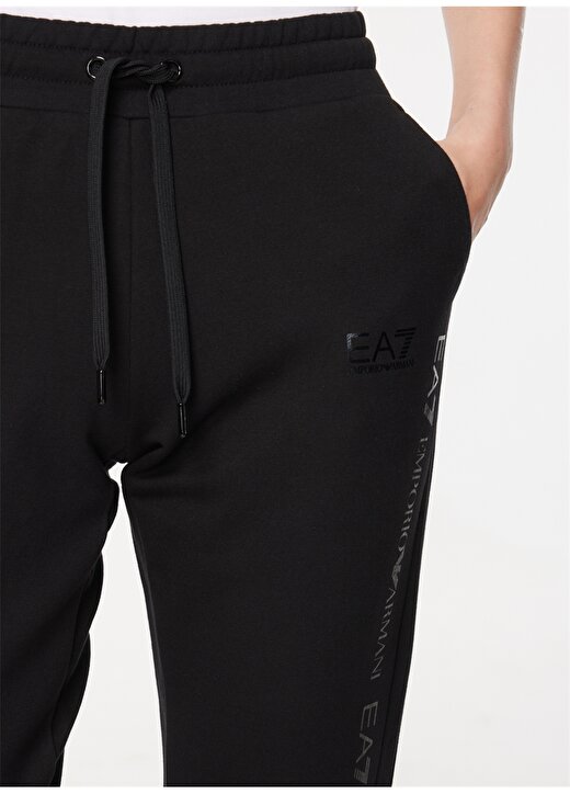 EA7 Lastikli Bel Normal Siyah - Altın Kadın Pantolon 6RTP55 4
