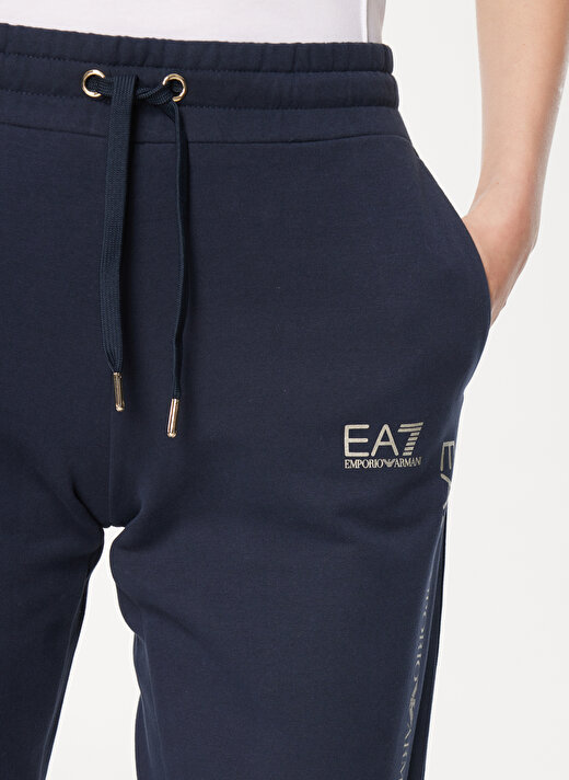 EA7 Lastikli Bel Normal Mavi - Lacivert Kadın Pantolon 6RTP55 4
