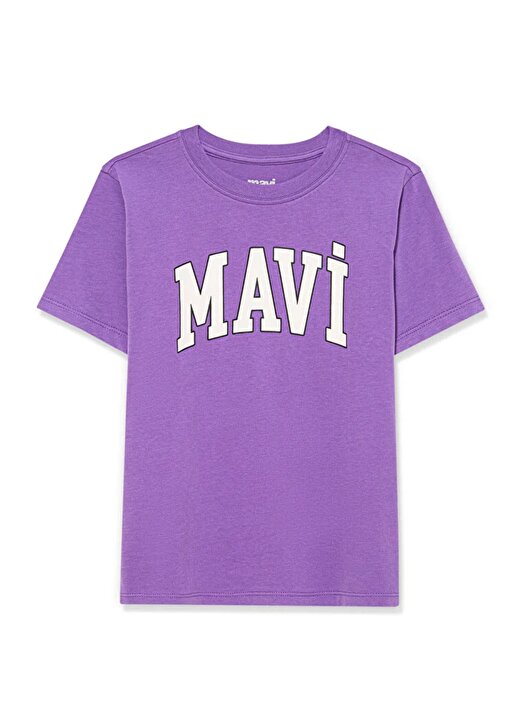Mavi Baskılı Mor Erkek Çocuk T-Shirt MAVİ LOGO BASKILI TİŞÖRT Purple 1