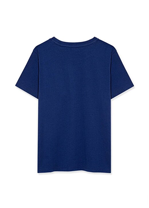 Mavi Baskılı Koyu Saks Erkek T-Shirt MİAV BASKILI TİŞÖRT Blue 4
