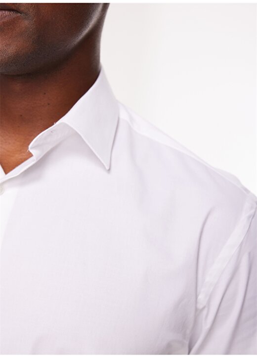 AT.P.CO Slim Fit Gömlek Yaka Beyaz Erkek Gömlek A27602POP- 4