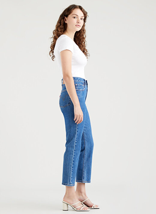 Levis 501 Açık Mavi Kadın Yüksek Bel Denim Pantolon CROP JAZZ POP  4