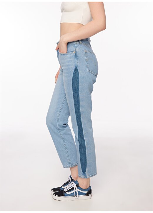 Levis 501 Crop Açık Mavi Yüksek Bel Kadın Denim Pantolon NEVER FADE 2