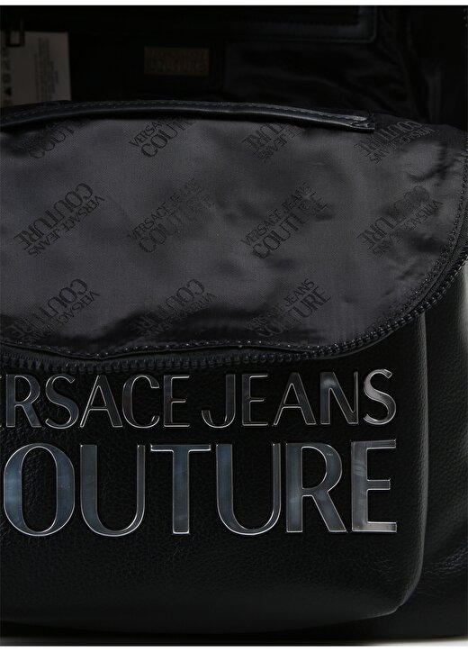 Versace Jeans Couture Siyah - Gümüş Erkek 30X42x15 Cm Sırt Çantası 75YA4B70 4