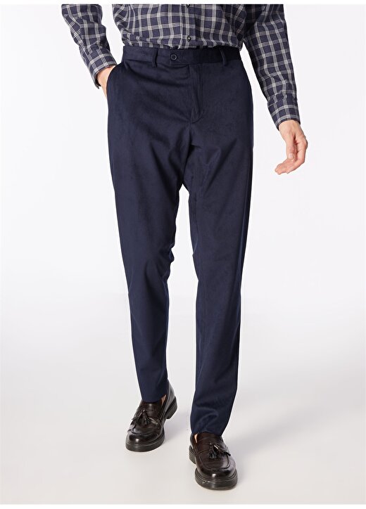 Dufy Standart Bel Normal Paça Regular Fit Açık Lacivert Erkek Pantolon DU1234165001 2