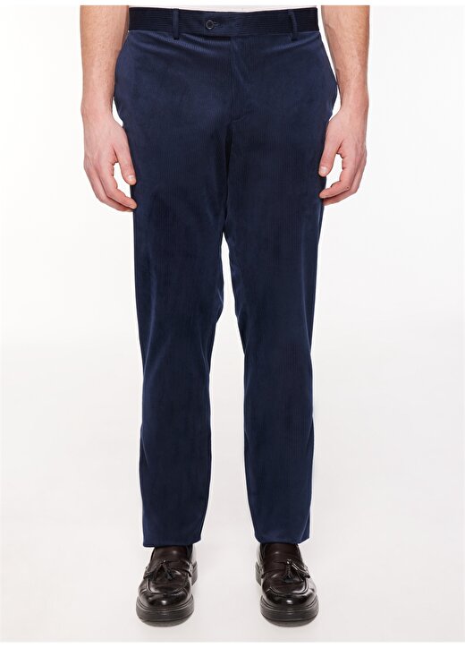 Dufy Standart Bel Normal Paça Regular Fit Koyu Lacivert Erkek Pantolon DU1234165001 2