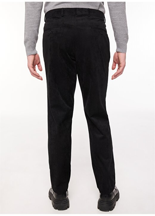 Dufy Standart Bel Normal Paça Regular Fit Siyah Erkek Pantolon DU1234165001 4