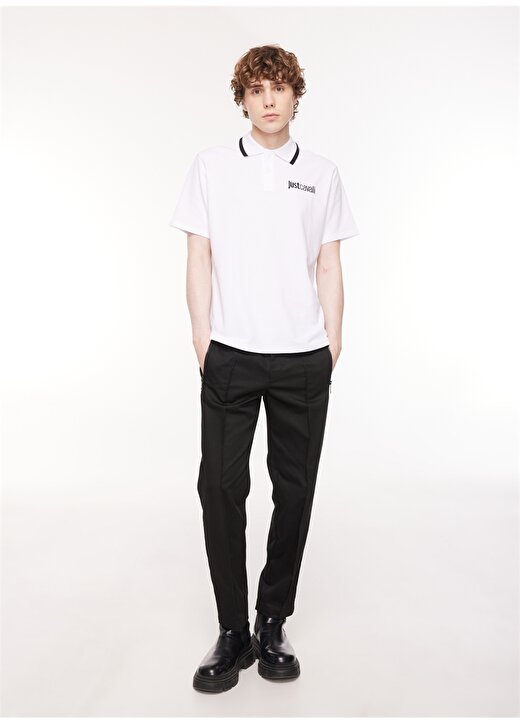 Just Cavalli Beyaz Erkek Polo T-Shirt 75OAGT05 3