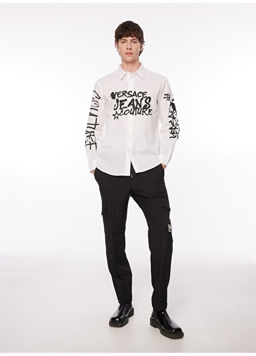 Versace Jeans Couture Normal Bel Normal Paça Slim Fit Siyah Erkek Pantolon 75GAA102N0136899 2