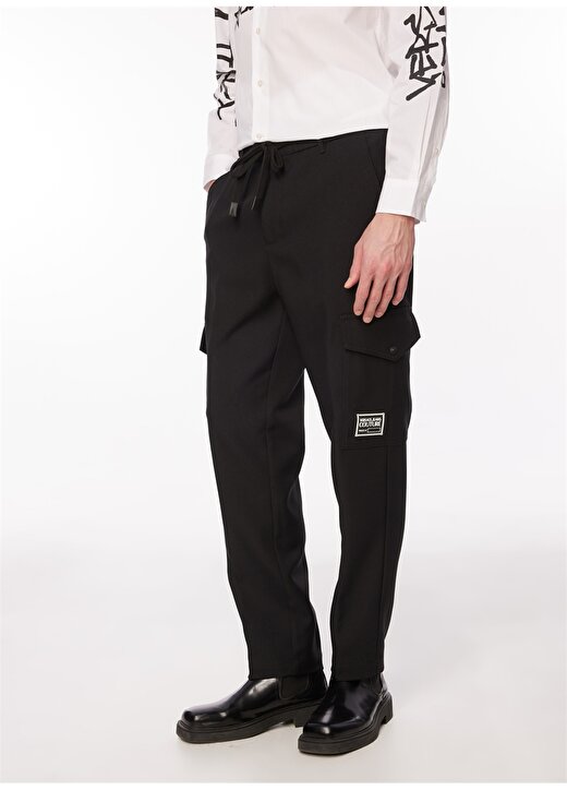 Versace Jeans Couture Normal Bel Normal Paça Slim Fit Siyah Erkek Pantolon 75GAA102N0136899 3