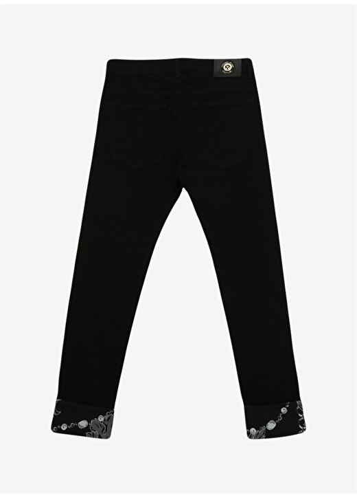 Versace Jeans Couture Normal Bel Katlamalı Paça Slim Fit Siyah Erkek Denim Pantolon 75GAB5DMDW040L54909 2